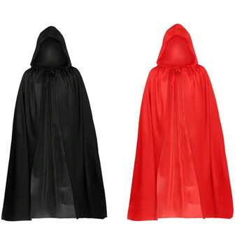 1 件万圣节连帽斗篷，女巫角色扮演配件，服装化妆舞会，万圣节装饰用品，女巫、魔鬼、吸血鬼和服装的家庭庆祝装饰，角色扮演、表演、道具，礼物的理想选择黑色斗篷