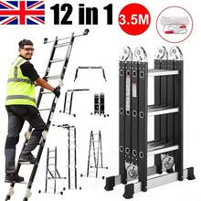 3.5M 12 IN 1 Excel Aluminium Combination Step Ladder Foldable Multi-Purpose - Black - View 2