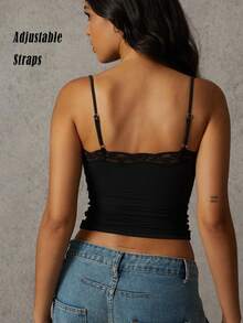 Women Crop Tops Lace Cami Top Sleeveless Tank Top Sexy Vest Tops Cute Tops Y2K Going Out Tops Summer Tops Casual Basic Festival Outfits Party Club