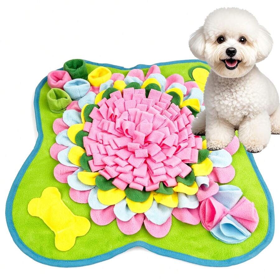 New Cat/Dog Lover Gift And Dog/Cat Mom Love Pet Treat Dispensing Snuffle Mat, Multi-Colored, Interactive Smell Training Pad For Dog Lover And Dog Mom Loves, Small Animals (Hamsters, Rabbits, Ferrets, Cat Lover And Cat Mom Loves)