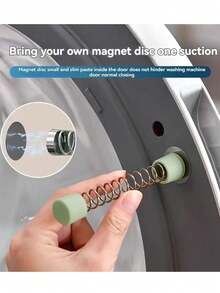 1个磁性洗衣机门挡，防夹手磁性门锁，磁吸式设计，适用于滚筒洗衣机，防夹手设计，磁吸式，也适用于前置式洗衣机