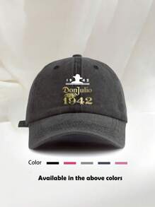 1 Pc Unisex Letter Print "DONJULIO" Decorative Retro Distressed Wash Baseball Cap, Truck Driver Cap, Sun Hat, Suitable For Outdoor, Travel, Hiking, Beach