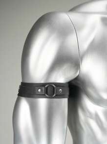 Adjustable PU Leather Fashion Arm Band For Men, Gothic Style Arm Cuff Armband, Valentine's Day Gift, Arm Strap Accessory, Sexy Men's Accessory