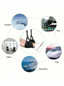 Adjustable Travel Rest Hanging Foot Rest-Airplane Foot Hammock(With Storage Bag), Foot Rest, Airplane Travel Footrest, Flight Leg Hammock Hanger Sling, Portable Travel Accessories Adjustable Height For Plane, Train, Office, Reducing Swelling And Soreness,Travel Essentials School Back To School School Supplies Holiday Camping Holiday Essentials Vacation Mini Summer