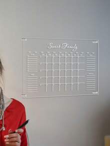 1 件透明每周/每月亚克力书写板、家用备忘板、每周/每月计划板、白色备忘白板、每周膳食计划 - 彩色 - 查看 10