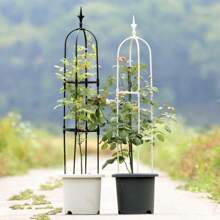 U-Shaped Pointed Flower Stand, Reinforced Steel Tube Coated Flower Climbing Trellis, Outdoor Floral Vine Support, Gardening Accessories
