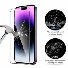 4 paquetes de protectores de pantalla HD transparentes compatibles con 16 Pro Max/16 Pro/16/15 Pro Max/15 Pro y modelos anteriores (serie 11-14). Respetuoso con las fundas, cobertura completa y vidrio antiarañazos 9H para protección diaria / multiuso (revestimiento antihuellas + kit sin burbujas con pegatinas antipolvo)