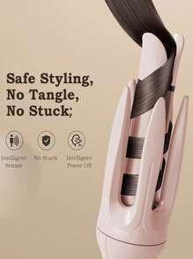 Automatic Curling Iron,Four Temperature Levels Can Be Selected,Rotating Curling Iron,Diameter 28mm, Rotating Curling Wand For Hair Styling, Light Pink