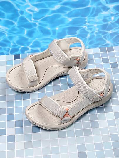 Teens/Girls Summer Athletic Sandals, Lightweight Breathable Comfortable, Double Buckle Easy On/Off, Suitable For Daily, Beach, Resort, Vacation