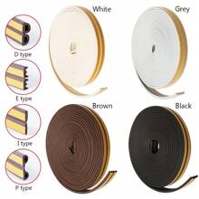 10M Window Weather Strip DIEP Self-Adhesive Acoustic Rubber Foam Seal Strip Tape Windproof Insulation Door Weatherstripping