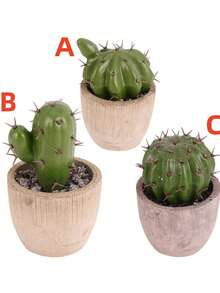 1/3 件 Hemoton 人造仙人掌花环迷你多肉植物仙人掌装饰桌面装饰品微景观装饰，假植物