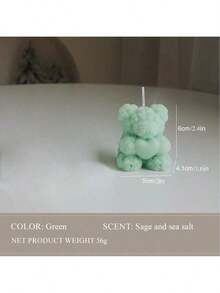 Valentine's Rose Bear Scented Candle, Long-Lasting Aroma, Bedroom Decor, Bear Shaped For Home - Available In Multiple Colors - View 13