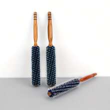 奢华蓝色鬃毛木质美发梳，造型吹干两用 - 适合所有发质，返校季、旅行度假必备，女士美发配件，后梳，理发师配件，吹风机，头发，理发师，美发工具，美发产品，边缘梳，造型梳，理发师配件，吹风机，美发用品，发胶，卷发产品，剪发剪刀，圣诞节，理发店，理发师配件，美发，吹风机，卷发梳，美发设备，理发师配件，理发店，美发设备 - 杏色 - 查看 3