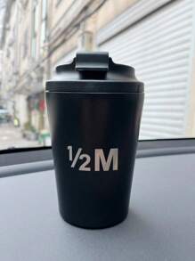 1/2m Double Layer Stainless Steel Coffee Mug Cup Water Bottle Office Tumbler Car Cup, 350ml (12oz), 1 Piece Back To School