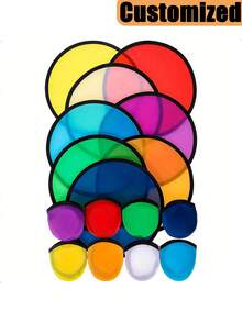 Customized Name Nylon Folding Fan,Nylon Sublimation Flying Saucer Fan,Foldable Flying Disc Fans, Colorful Beach Discs, Summer Cooling Handheld Fans,Foldable And Portable, Multiple Colors , Including Carrying Bag, Diy Outdoor Activity Set - Multicolor - View 5