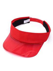 1 pieza Gorra de béisbol ajustable para mujer con borde transparente y de colores, sin corona, para deportes al aire libre, golf, protección solar, primavera/verano, con protección UV