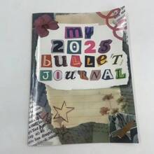 1 PIEZA Bullet Journal 2025, páginas de planificador, seguimiento, hábito, estado de ánimo, sueño, agua, resaltado, calendario, útiles escolares, de vuelta a la escuela