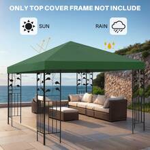 Gazebo con tetto di ricambio 3x3m, tetto per gazebo, copertura per tetto per giardino, copertura per gazebo, telone di ricambio per tenda da tetto, robusto gazebo per barbecue, telo di ricambio per copertura di ricambio - Verde Scuro - Visualizzare 6