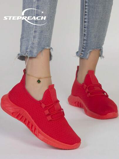 STEPREACH Herbst/Winter Frühling Neue Mode Damen Lässig Mesh Schuhe, Komfortabel, Atmungsaktiv, Leicht, Rutschfest, Sneaker für Damen