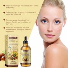 Óleo de Massagem Facial de Jojoba, Hidratante Facial, Hidratante, Clareador e Fortalecedor de Óleo Essencial de Jojoba
