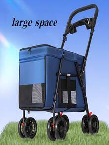 Large Size Multi-Purpose Pet Stroller For Small/Medium Dogs, Outdoor Travel Carrier Cart, Foldable And Suitable For All Seasons Dog Stroller Cat Stroller Pet Stroller Dog Strollers For Dogs