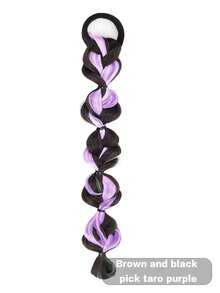 Ponytail Bubble Braid Wig, Natural Braids Girly Fishtail Braid Hair Extension - Multicolor - View 17