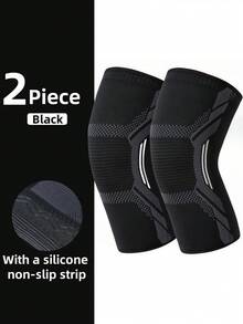1pc High Elasticity Knee Sleeve For Women And Men, Compression Knee Brace Suitable For Exercise With Spandex (Lycra), Nylon, High Elasticity, Comfortable, Breathable, Moisture-Wicking, Sports