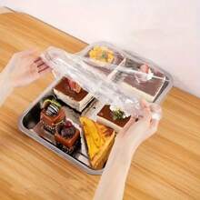 10/30/50 pièces Couvre-plat plastique transparent : convient aux plateaux de taille A+B avec des dimensions inférieures à 70 cm/27,6 pouces