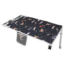 1 pieza Almohadilla plegable extensora de asiento de avión para bebés, cojín portátil impermeable y con dibujos animados para niños pequeños para viajar