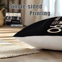 MEMNUN 1 Stück/2 Stücke Vintage Kassetten-Tape "Dies ist mein glücklicher Ort" bedruckter dekorativer Kissenbezug [ohne Kissenfüllung], 30*50cm/40*60cm, [einseitig Muster] Polyester Kissenbezug für Sofa, Bett, Wohnzimmer, Schlafzimmer, Auto, Büro, Hotel Dekoration, perfektes Geschenk für Familie und Freunde, für alle Jahreszeiten