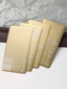 1 件蝴蝶结丝带樱桃指甲印花板蝴蝶结花叶烟花城堡珠宝皇冠指甲饰指甲模板美甲模具工具