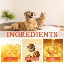 100 ml Shampooing pour chiens et chats, contenant du beurre de karité et du miel - formule de nettoyage en douceur et nourrissante, convenant aux chiots, chatons et à tous les animaux de compagnie. Désodorisant frais - produit essentiel pour le toilettage des animaux de compagnie hydratant.