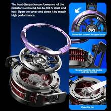 MEMO CX08 2025 新款磁吸式散热片，快速降温手机散热器，[5V-3A] 15W 充电器适配器供电，无需电池，大功率适用于智能手机、平板电脑、直播、游戏，附带 4 个游戏指套 - 橘色 - 查看 8