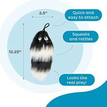 Outward Hound Tail Teaser Lure Dog Teaser Wand, - 黑色 - 查看 3