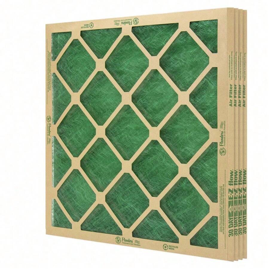 AAF Flanders 4 Filters 14 X 20 X 1 Nested Glass MERV 1 Air Filter - Single as pic - View 1