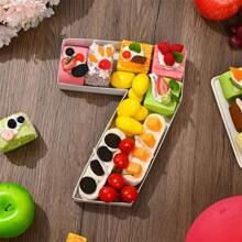 High-Quality And Durable Material, Wear-Resistant And Anti-Collision, Strong Bearing Capacity And Super Durability! Unique And Creative Design With Great Visual Appeal. Compartment Structure For Flexible Arrangement, Easily Create Personalized Food Platters To Enhance The Party Atmosphere!