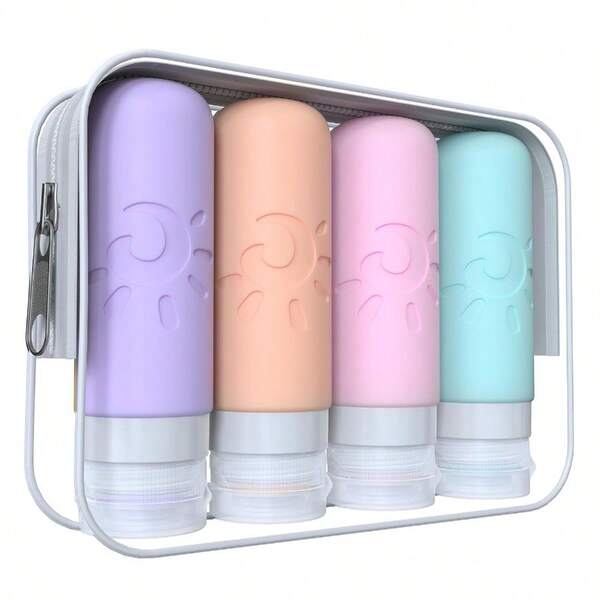 Travel Bottles For Toiletries TSA Approved Travel Containers 3oz Leak Proof Travel Tubs Refillable Liquid Travel Accessories For Shampoo Conditioner Lotion Body Wash Multicolored C