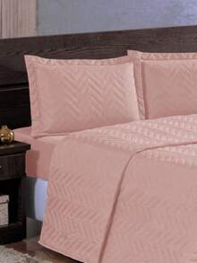 Imperium Double Bedspread Standard 3 Pieces Quilted Soft Touch Rose - Rusty Rose - View 2