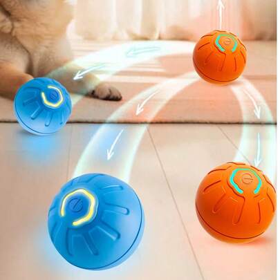 互动式狗球，小型/中型犬电动球玩具，自动移动电动球狗玩具，是为狗寻找互动球玩具的主人的理想礼物。