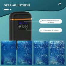 Battery Aquarium Air Pump, USB Rechargeable Aquarium Bubbler Aerator For 15-120 Gallon, 3.5W Lithium Battery Operated Aquarium Air Pump With 2 Outlets For Fish Tank, Hydroponic, Outdoor Fishing - 1 - View 2