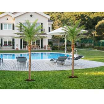 2 Pack 9ft Tall Artificial Palm Trees With Pots – Extra Large Faux Tropical Plants With 21 Lifelike Leaves Each For Indoor Outdoor Decor, Oversized Greenery For Living Room, Patio, Events & Office