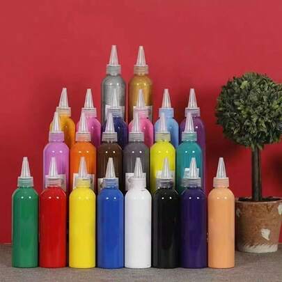 6色无毒丙烯颜料套装，每支2.03盎司。干燥后防水，采用笔尖设计。是帆布画、油画、3D绘画和DIY绘画的必备之选。返校季，学校用品