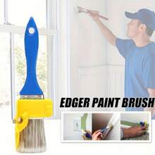 1 Pc Blue Brush Made Of Artistic Wool, Latex Color Edge Color Separator, No Electricity Required, For Cleaning Living Room, Outdoor Area, Bathroom, Toilet, Kitchen
