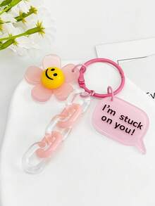 1 buah Gantungan Kunci Wajah Tersenyum Lucu Akrilik Baru, Aksesori Dekorasi Berlapis Pernis Segar, Cocok untuk Casing/Tas Ponsel, Hadiah untuk Teman, Pacar, Anak Perempuan - MultiWarna - View 11