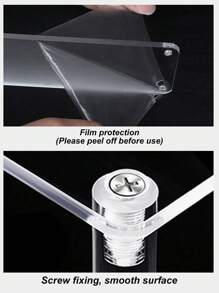 1pc Acrylic Display Shelf, Transparent/Black/Colorful/White, Single/Double/Triple Layer, Modern Minimalist Tiered Tabletop Organizer For Living Room, Bedroom, Toys, Cosmetics