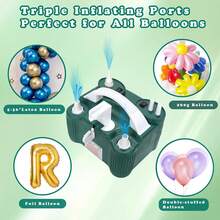Electric Balloon Pump, 4-In-1 Portable Electric Air Pump For Inflatables, Balloons And Sports Ball, Balloon Inflator For 260q,Foil, Latex Balloons And Pool Floats, Faster And Save Time - 查看 2