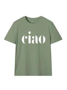 The New Spring And Summer Women's Printed Pattern Daily Casual Round-Neck Grass Green Short-Sleeved T-Shirt Is Fashionable And Elegant, With A Touch Of Vacation Charm. It Is Your Daily Necessity And Holiday Top
