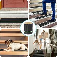 1pc/5pcs Stair Treads Anti-Slip Strips, Matte PET Universal Adhesive Tape For Stairs, Glow-In-The-Dark Anti-Slip Anti-Fall Stickers - green night light - View 2