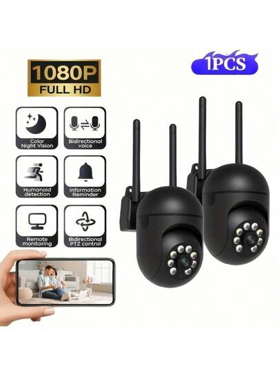 1080P 2.4G 360°PTZ WIFI Security Camera Add 64G Memory Card, Home/Pet Monitoring Mobile App, WiFi Home Security, Supports 2.4GHz Or 5GHz WiFi, Two Way Audio, Motion Detection, Person Tracking, Provide Single Monitor, Monitor Card (Memory Reading Capacity Of 58.2G) Specifications, Great Value The Vacation Season, Family/Relatives/Friends, Guards view 11