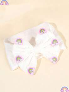 1个白色樱桃、草莓、雏菊蝴蝶结发箍，尼龙弹力发圈，时尚发饰，适合婴儿、春夏、婚礼、旅行、派对等场合，可作礼物 - 白色 - 查看 13